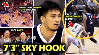 7’3” Sky hook Kai Sotto Soft touches na mahirap mapigilan. Ganda ng spin move at pag angat!