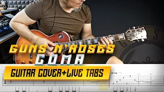 Coma | Guns n' Roses | guitar cover with solos + live tabs