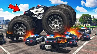 Trolling Server with Monster Cop Car.. GTA 5 RP