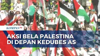 BREAKING NEWS - Situasi Aksi Bela Palestina di Depan Kedubes AS Jakarta