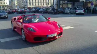 Mercedes Benz SLS AMG vs Ferrari F430 Spider ! Sound + Acceleration