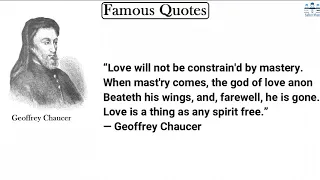 Geoffrey Chaucer's Famous Quotes