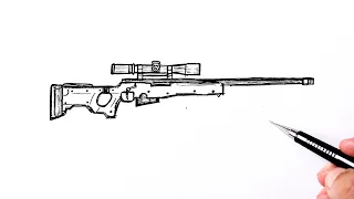 How to draw AWP Sniper Easy