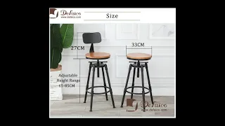 Retro Can Lift Iron Bar Stool