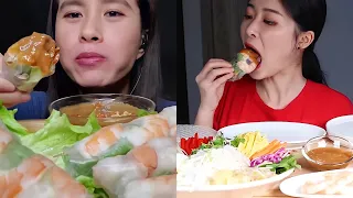 MUKBANGERS and their SPRING ROLLS