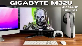 Gigabyte M32U Unboxing and Review | 4K HDMI 2.1 144Hz Gaming Monitor for the PS5 / Xbox Series X