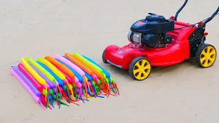 Experiment: Many Balloons vs Lawn Mower