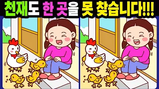 【다른그림찾기/치매예방】천재도 한 곳을 못 찾습니다!【틀린그림찾기/두뇌운동/숨은그림찾기/Find the Difference/치매예방퀴즈】989