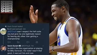Kevin Durant Uses a Ghost Twitter and Instagram to Fight with Haters