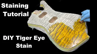 Guitar Stain Tutorial - Tigers Eye on an Iceman