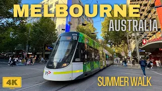 Melbourne summer walk 4K |Melbourne Walk 4K