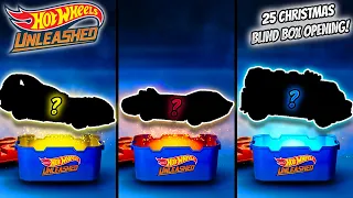 HOT WHEELS UNLEASHED! 25 CHRISTMAS BLIND BOX OPENING!