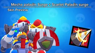 Mecha Paladin Surge and Scarlet Paladin surge skin preview #brawlstars #godzilla