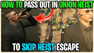 How To Skip The Union Depository Heist Escape By Passing Out! Gta 5 Online