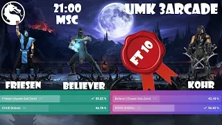 UMK3 ARCADE Шоу матчи FT10. Believer vs KOHR, Friesen vs KOHR. комментируют Mafioso+Snowboy