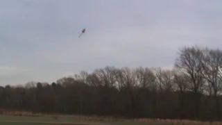 rc heli in action