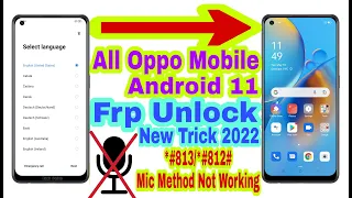 All Oppo Android 11 Frp Bypass Without Pc || New Trick 2022 || Bypass Google Account 100% Working