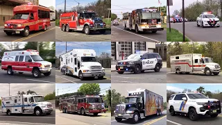 Police Cars Fire Trucks and Ambulances Responding Compilation Part 19