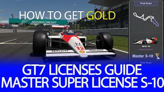 GT7 Master Super License S-10 - Gold Standard Step by Step Tutorial Guide - Suzuka in McLaren MP4/4