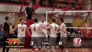 Guelph Gryphons vs York Lions - Men's Volleyball Highlights