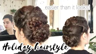 Easy Braided Holiday Hairstyle - Easy Elegant updo