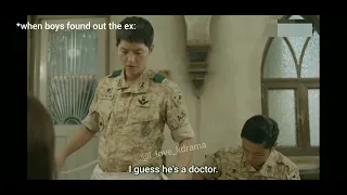 How girls and boys react when they found out the ex 🤯😱😠 | Descendants of the sun iconic moments