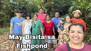 May mga Bisita sa Fishpond | Tinolang Manok at Binagkat na Kamoteng kahoy