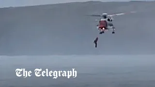 Dog walker rescued by the RNLI after falling into the Cornish sea