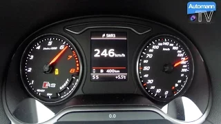 2016 Audi RS3 (367hp) - 0-250 km/h Launch Control (60FPS)