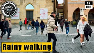 Evening rainy walking tour in the center of Prague 🇨🇿 Czech Republic 4K HDR ASMR
