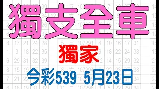 【今彩539神算】5月23日 上期中10 15 25 31 今彩539 獨支全車