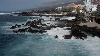 Darkside of Tenerife huge waves Puerto de la cruz Spain
