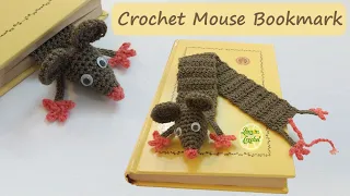 🐭How to Crochet Amigurumi Mouse Bookmark | Crochet Tutorial for Beginners | Lemon Crochet🍋