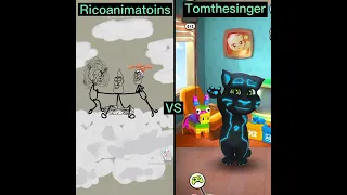 Tom Tge Singer VS Ricoanimatoins Who Is Best ? 🤣 👌🏽 Helikopter Helikopter Song 🎵 🤣 #shorts