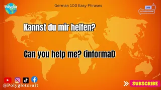 100 Easy German Phrases with English translation 🇩🇪