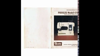 Manual Privileg Freiarm Nutzstich 470 Nähmaschine Sewing machine Швейная машина Instruction