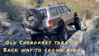 Four Jeep Cherokee XJs On Arizona’s Back Way To Crown King Trail