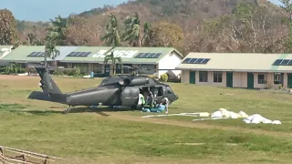 Philippine airforce naghatid Ng relief goods sa poblacion  dumaran.