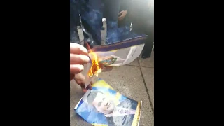 Спалення портрета Януковича м Миронівка