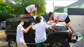 NSB First Time Soapy Car Wash!! **HILARIOUS**