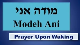 Modeh Ani. מודה אני I Thank You!