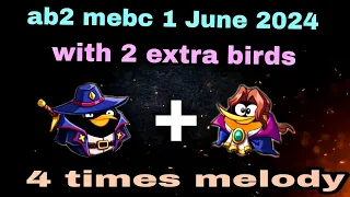 Angry birds 2 mighty eagle bootcamp Mebc 1 June 2024 with 2 extra birds bomb+bubbles#ab2 mebc today