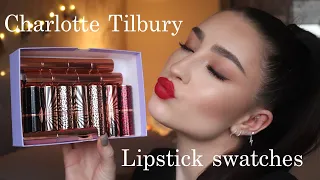MY CHARLOTTE TILBURY LIPSTICK COLLECTION PART 2 || 13 SHADES SWATCHED