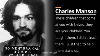 Charles Manson - Quotes (Audio)