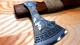 Drawing on metal. Making Witcher ax  in his garage