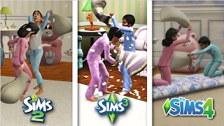 Sims 2 vs Sims 3 vs Sims 4 - Sleepover