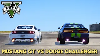 GTA 5 - Mustang GT VS Dodge Challenger SRT Drag Race