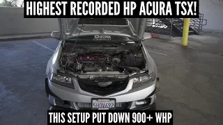 THIS TSX PUT DOWN 900+ WHP ON THE DYNO! | 2004 Acura TSX Turbo Build @tirebullys