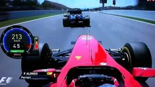 2011 Fernando Alonso onboard start Spain