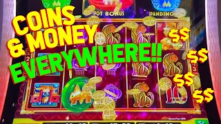 BACK TO BACK WIN!! with VegasLowRoller on All Pays Gold and Clue Slot Machine!!